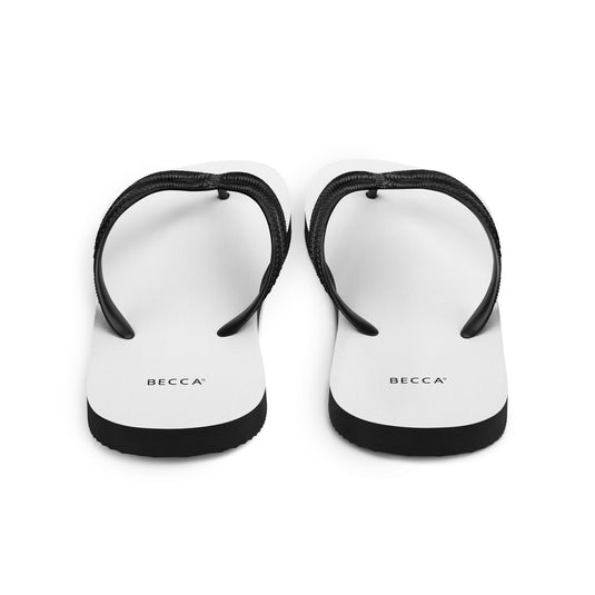 BECCA Q sublimation flip-flops, white, back view