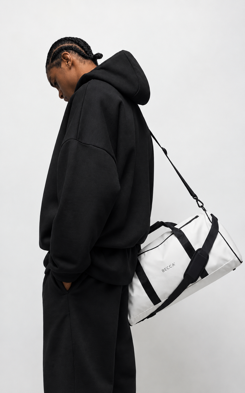 BECCA Q Gym Duffle Bag - White