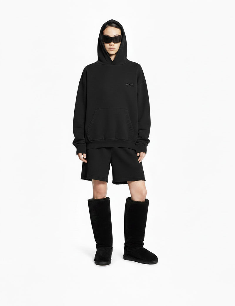 BECCA Q oversized hoodie, black