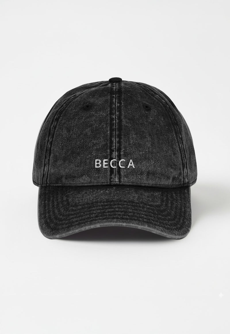 BECCA Q vintage cap, detail view