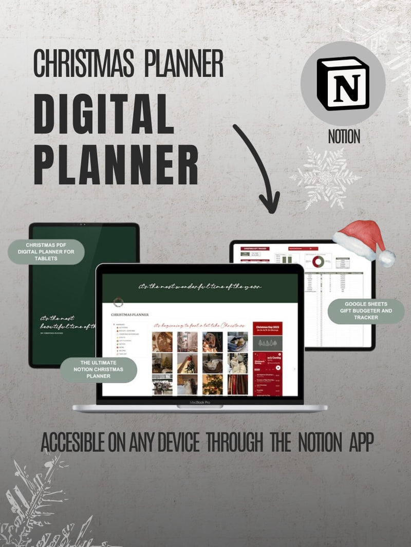 CHRISTMAS NOTION PLANNER, interior page preview 1