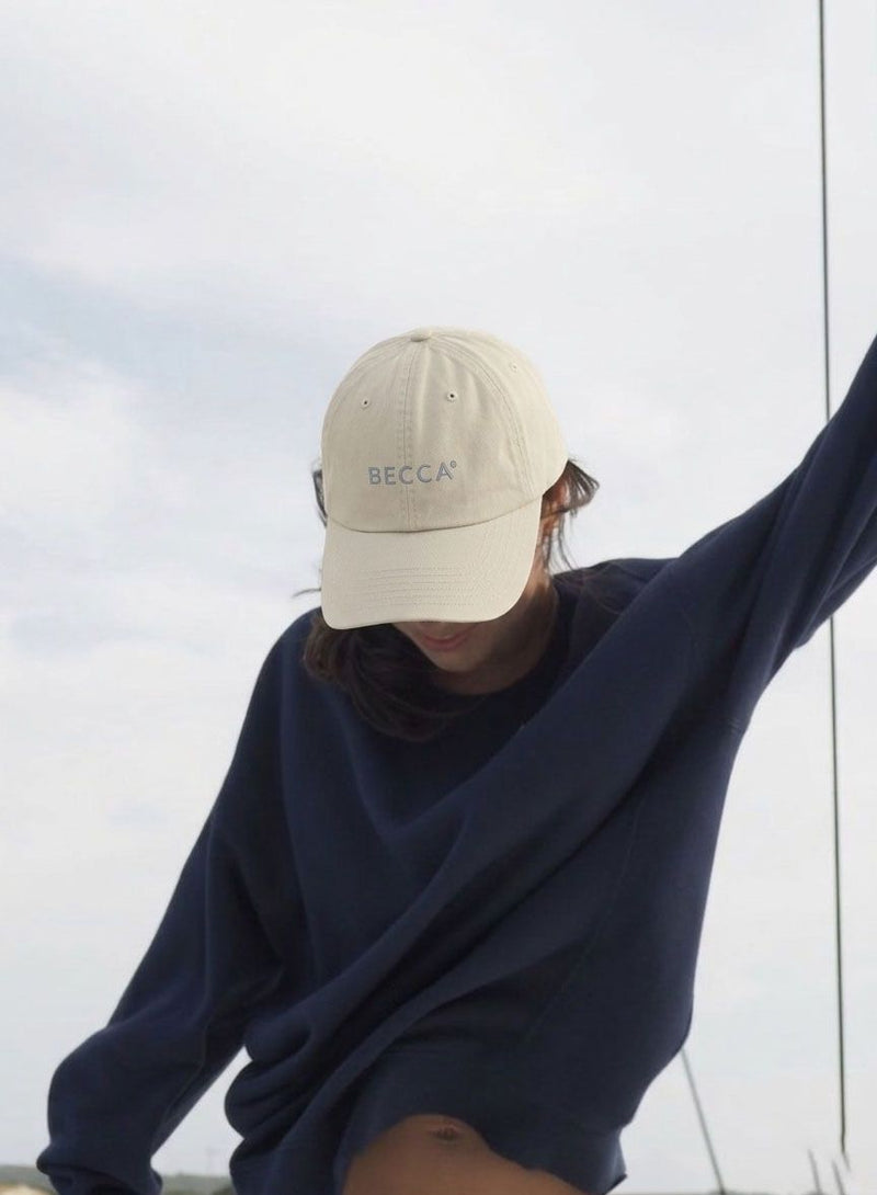 BECCA Q signature cap, oyster, styled shot 2