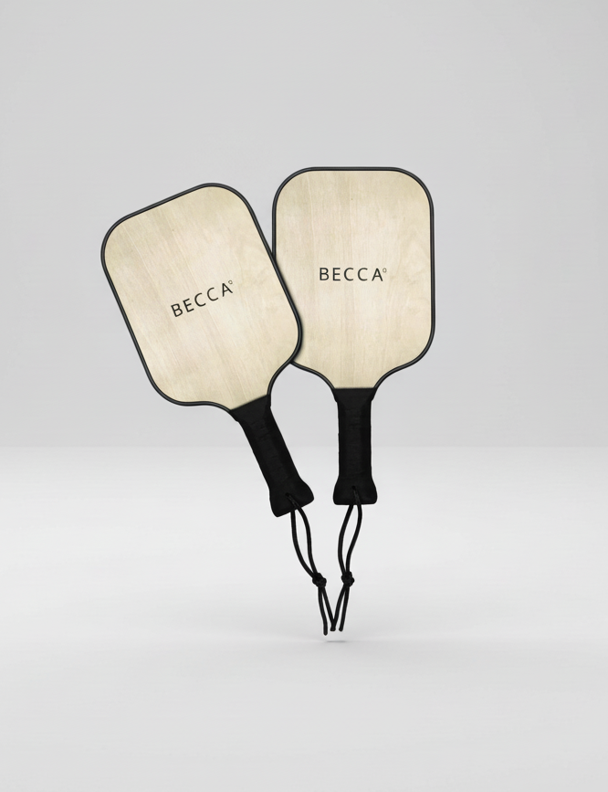 BECCA Q pickleball paddle set, styled shot