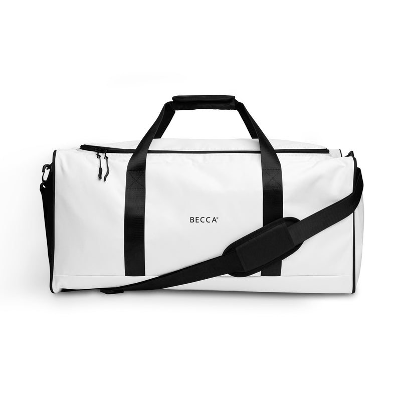 BECCA Q duffle bag, white, front view