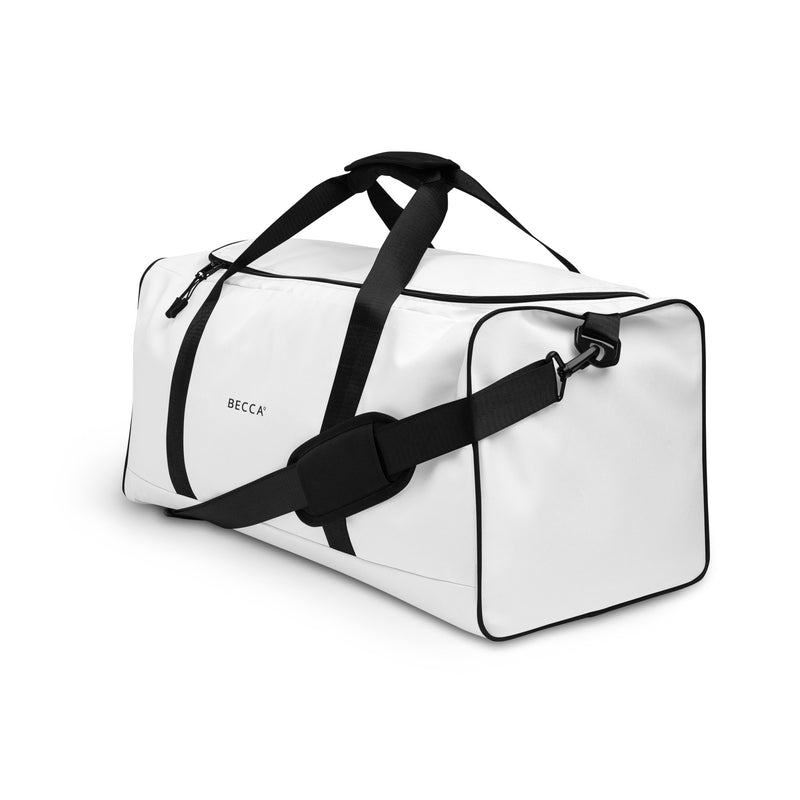 BECCA Q duffle bag, white, left front view