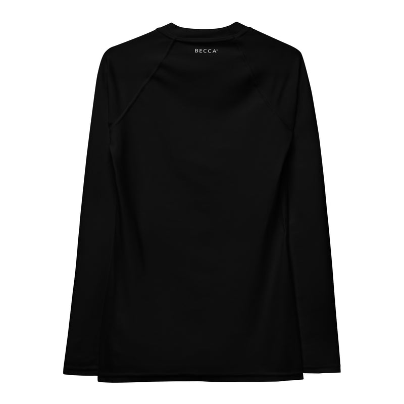 BECCA Q Active Shield rash guard, white, back view