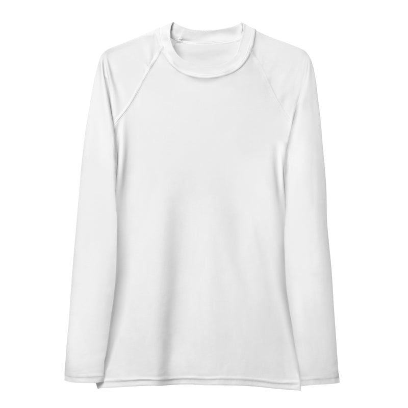 BECCA Q Active Shield rash guard, white, front view