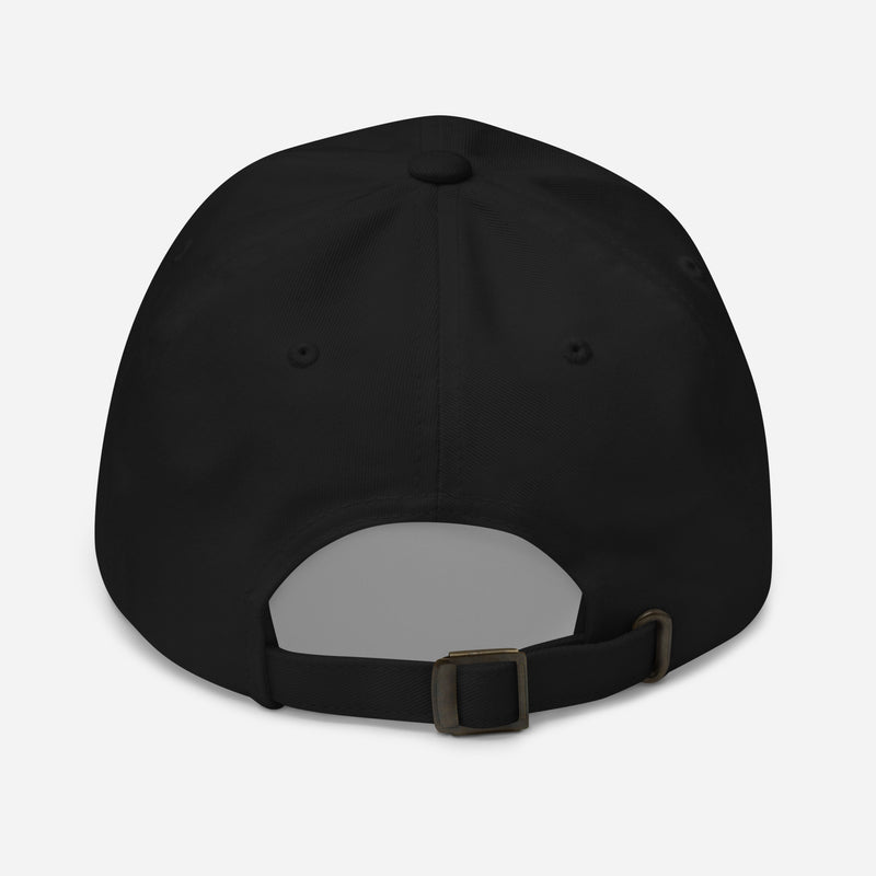 BECCA Q black cap, back view