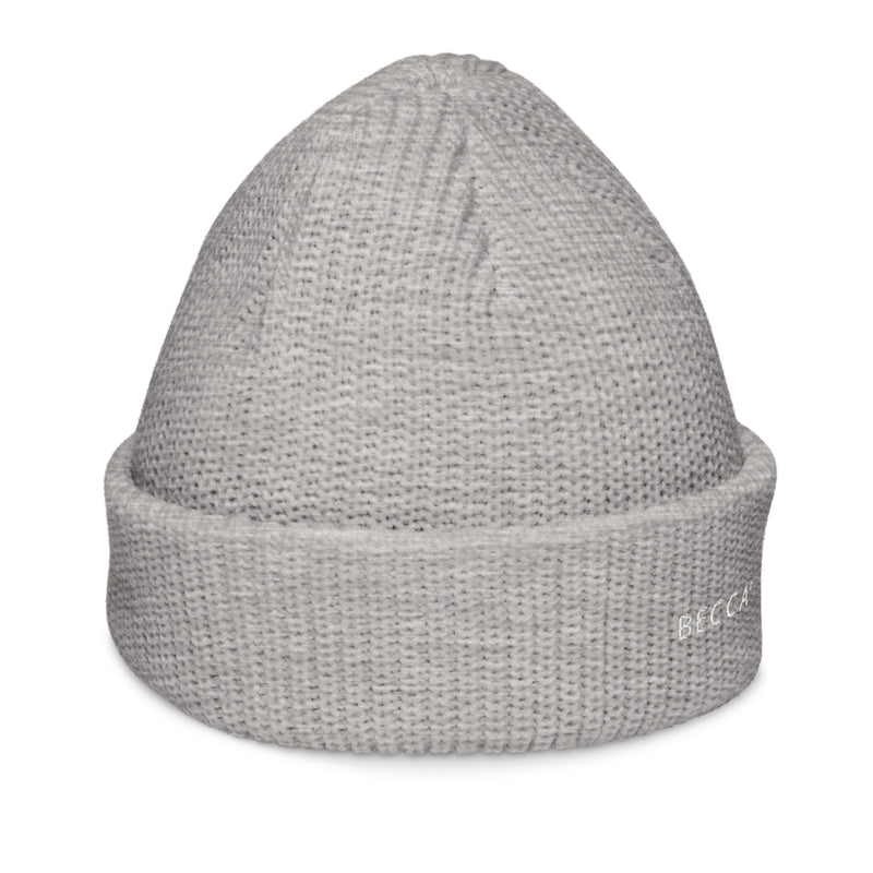 BECCA Q knitted beanie, athletic heather, right view