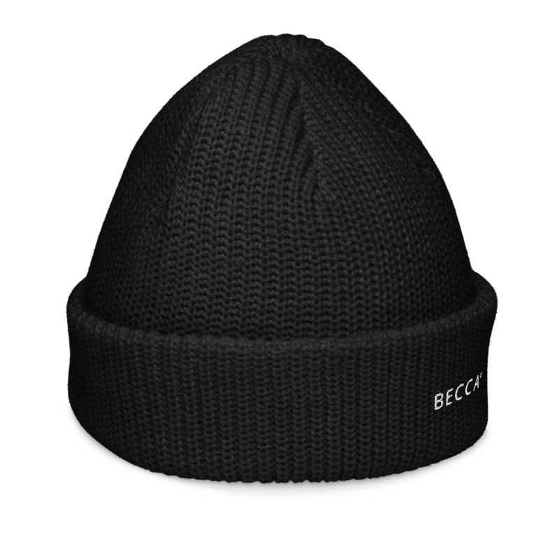 BECCA Q knitted beanie, black, right view