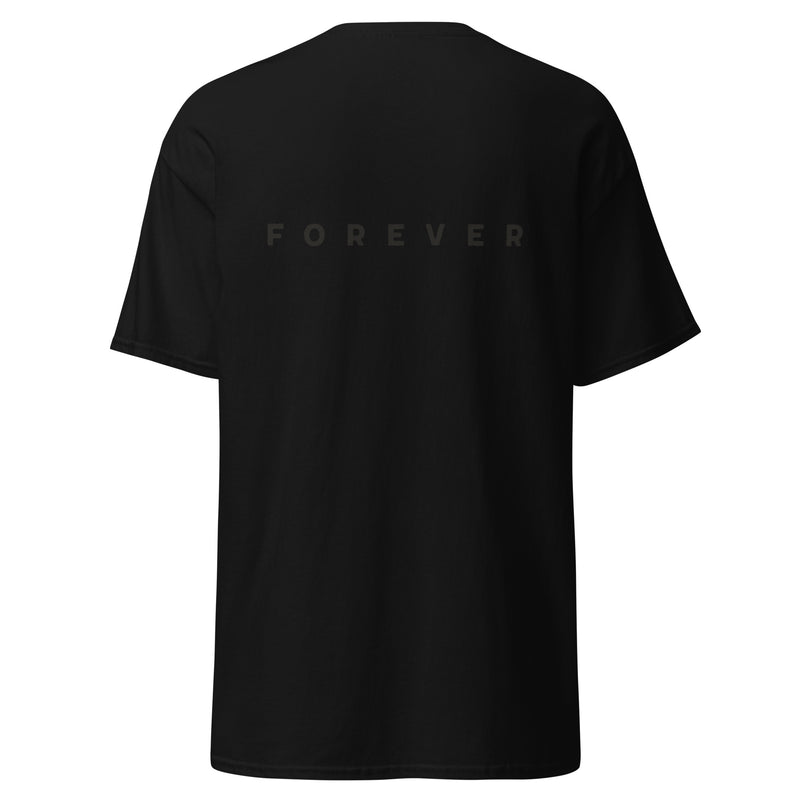 BECCA Q FOREVER tee, black, back view