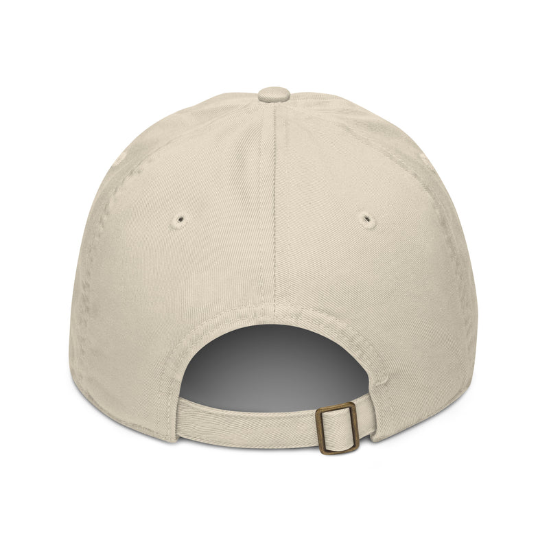 BECCA Q organic baseball cap, oyster, back view