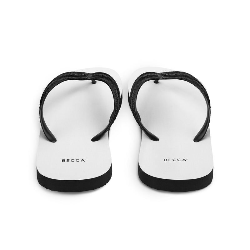BECCA Q sublimation flip-flops, white, back view