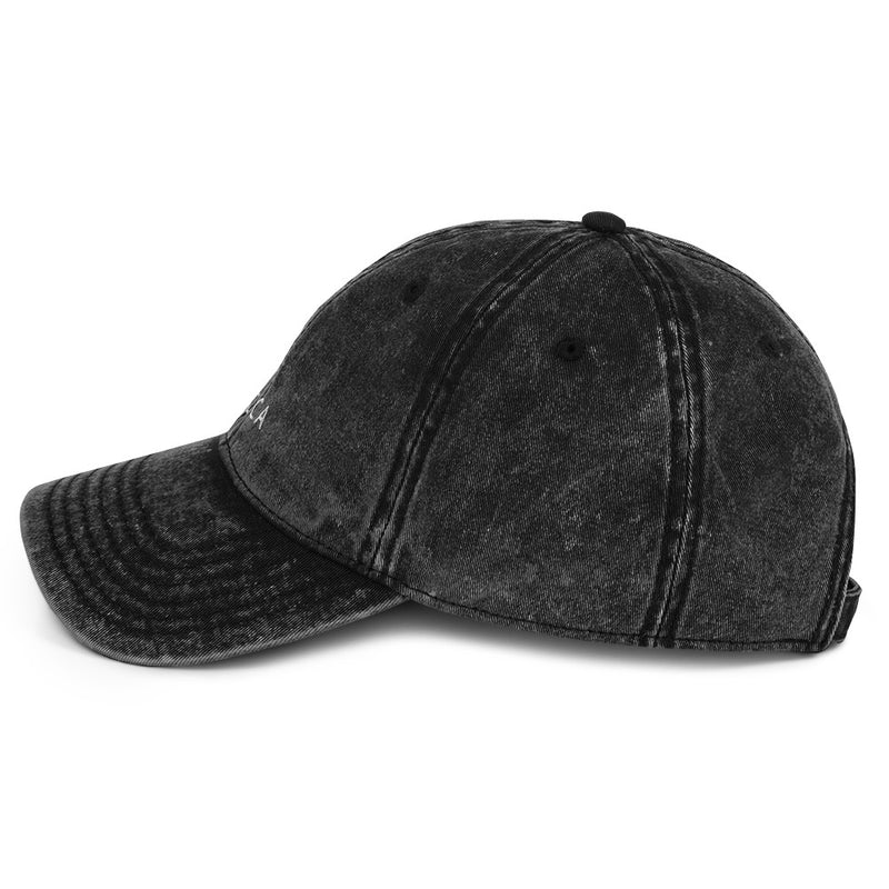 BECCA Q vintage cap, left side view